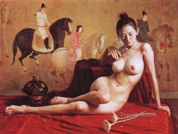 中国のヌード Painting - 春の外出中の国果夫人 中国人少女のヌード